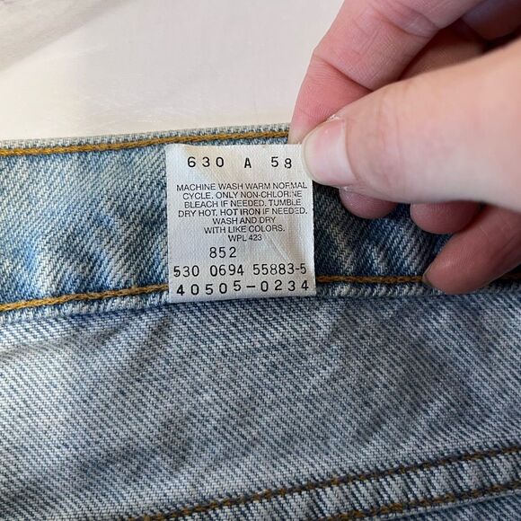 Levi’s Blue Denim Vintage Orange Tab 505 Straight Leg Regular Fit 5 Pocket 34X32 - Picture 10 of 12